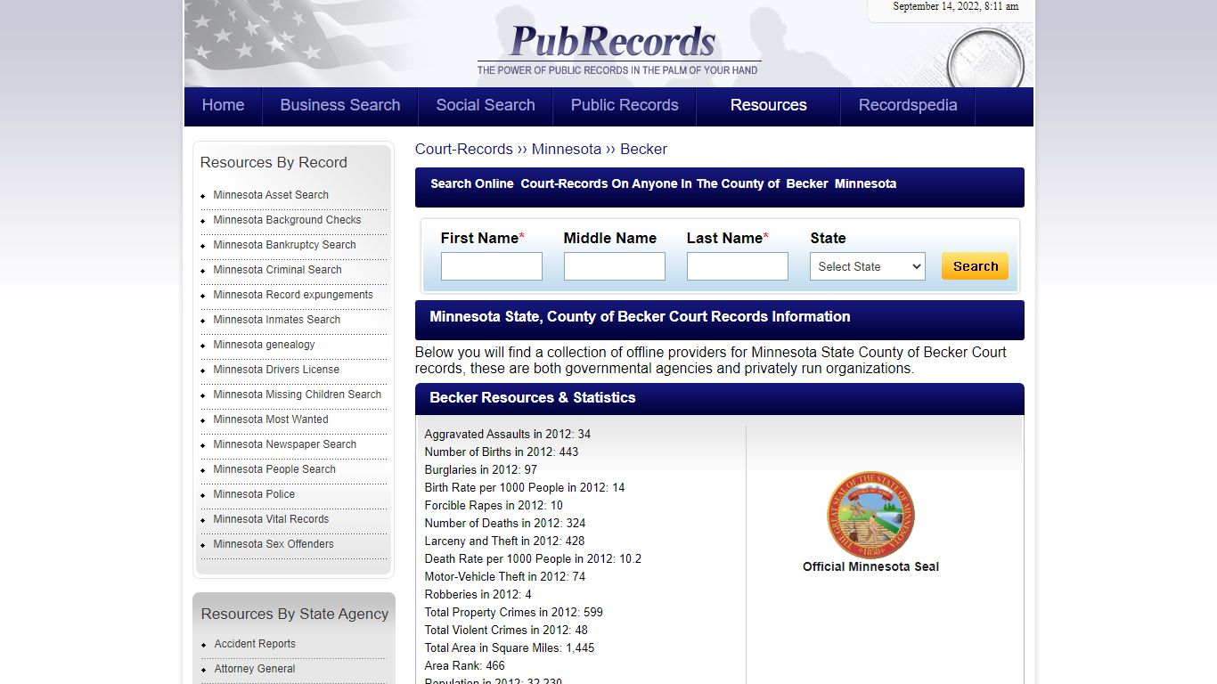 Becker County, Minnesota Court Records